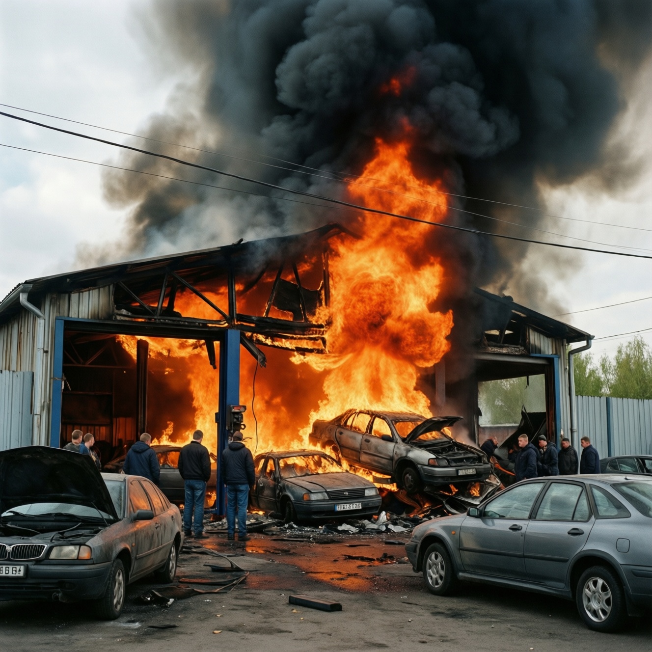 Пожар в Троицке уничтожил автосервис и автомобили клиентов, ущерб превысил 6 млн рублей